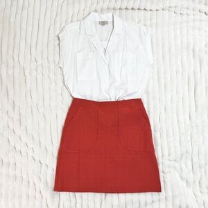 LOFT Burnt Coral Mini Skirt